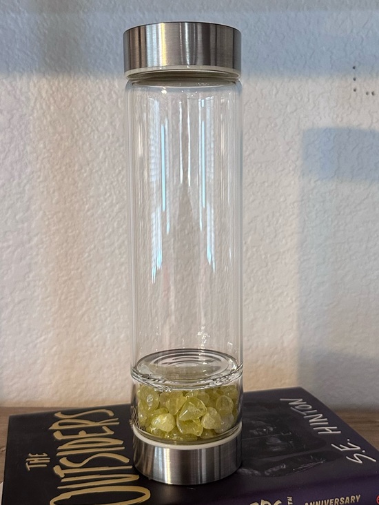 Other - 16 Oz Glass Water Bottle with Insulator - Citrine